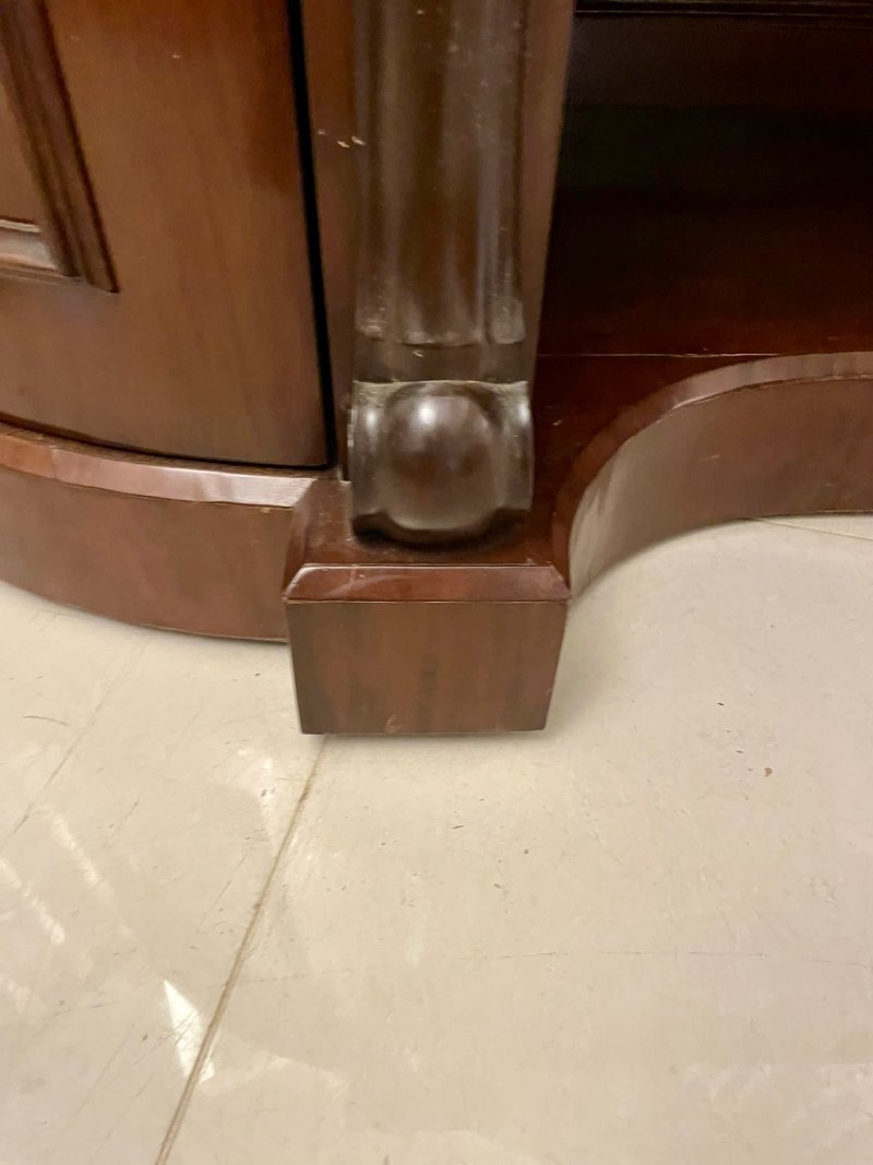 Outstanding Quality Antique Victorian Carved Mahogany Mirror Back Sideboard - Image 7